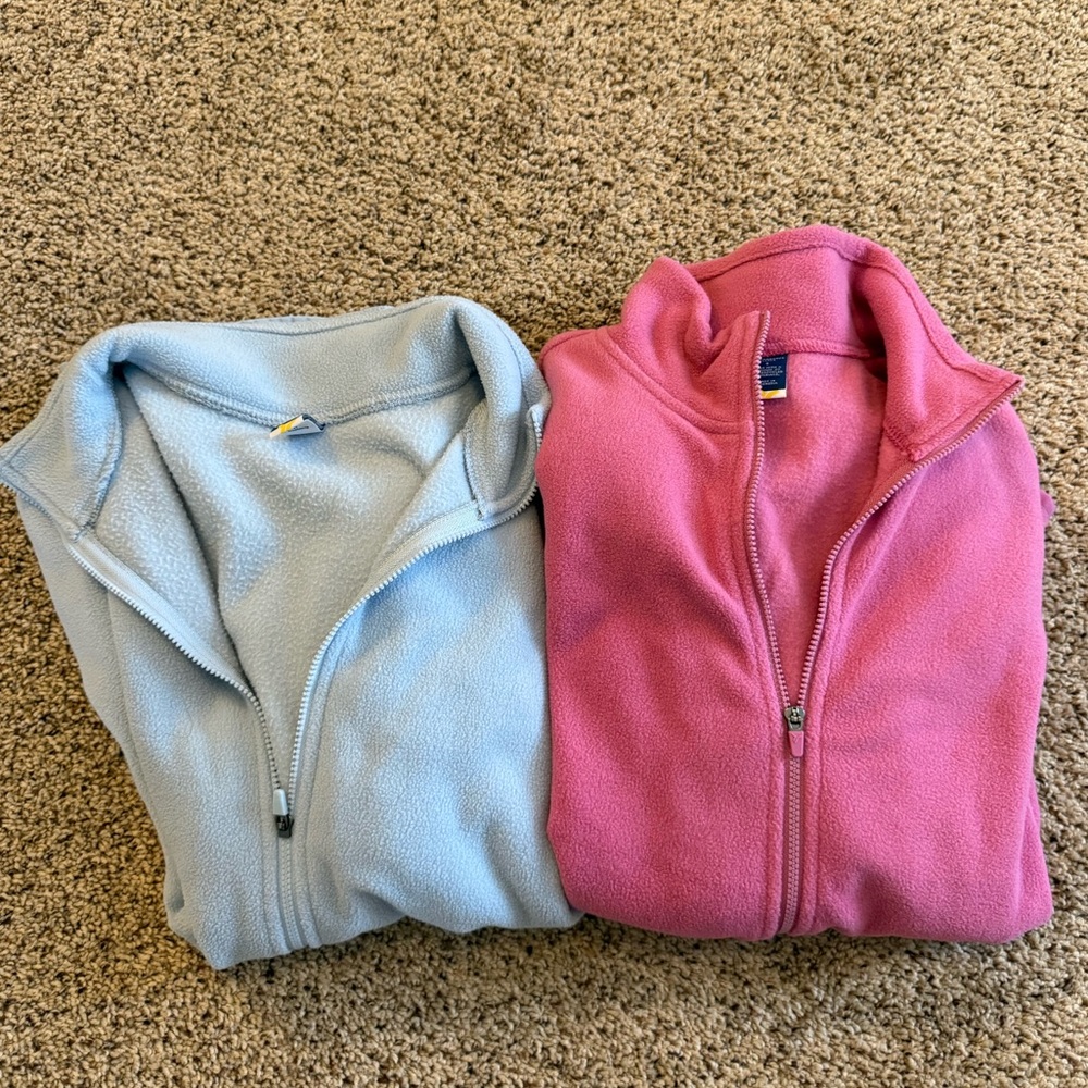 Old Navy Women's Fleece Jackets - Light Blue and Pink